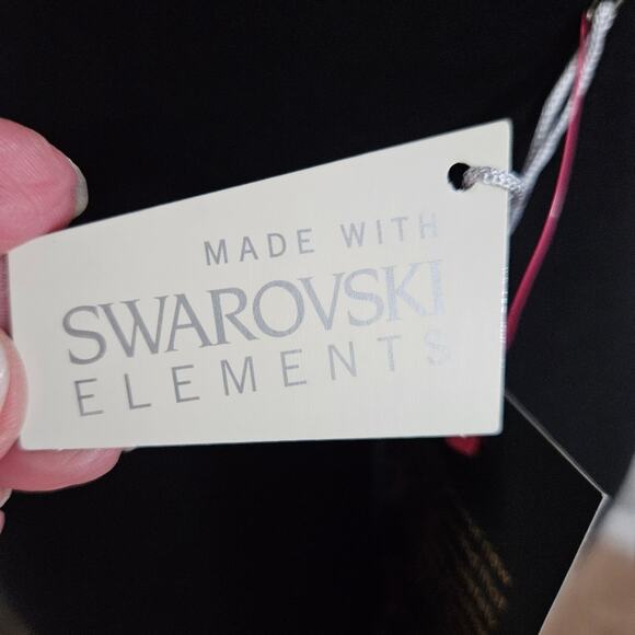 NEW Bebe Black Laser Cut Open Back Sleeveless Bling Maxi Dress Y2K ccasion - Picture 8 of 15